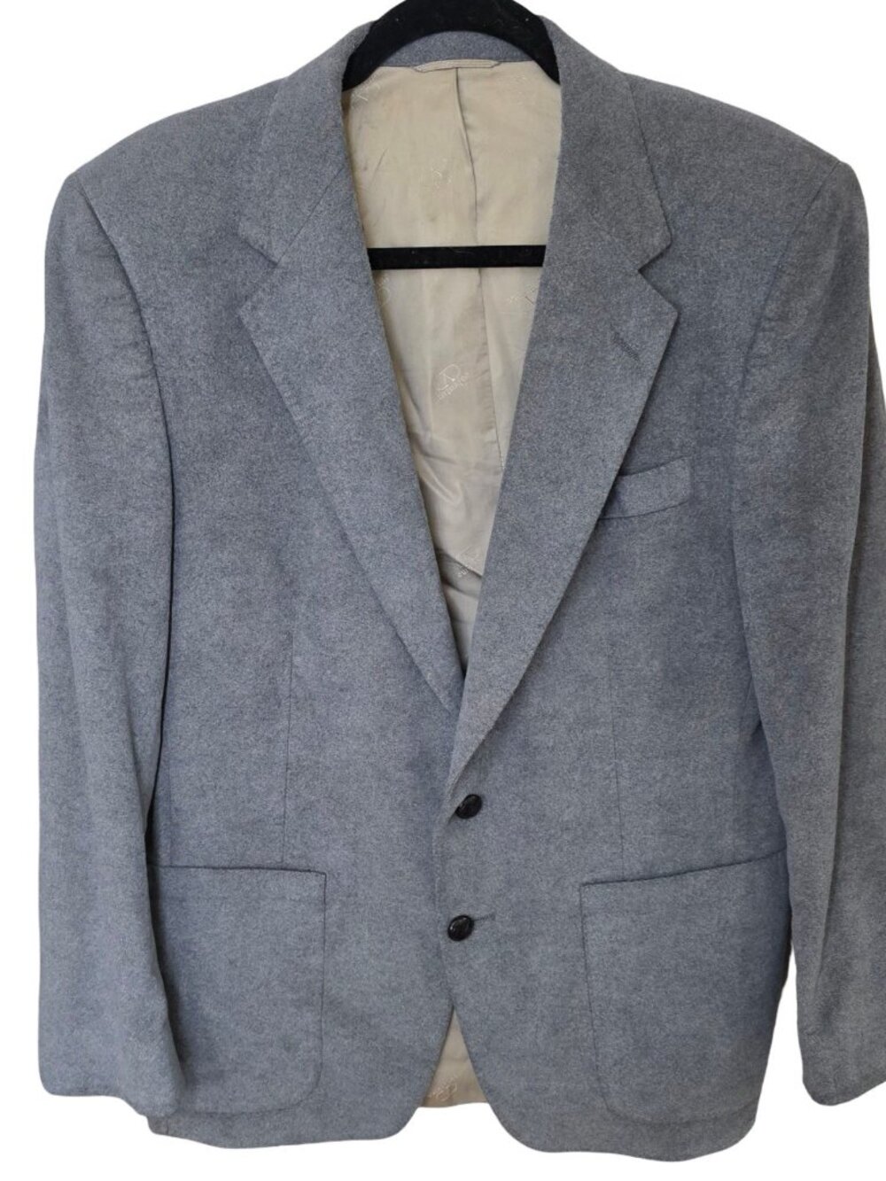 VTG Valentino Uomo Gray Micro Suede Blazer Sport Coat Mens 42R Italy Luxury